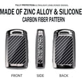 thumbnail image 3 of Key Fob Cover Compatible with Mazda 3 CX-9 MX-30 EV CX-5 CX-30 CX-50 CX-90 2023-2026 4 Button Metal Key Cover Keychain Case Holder Protector,4-button, 3 of 6