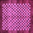 thumbnail image 1 of Ahgly Company Indoor Square Checkered Purple Modern Area Rugs, 3' Square, 1 of 4
