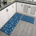 thumbnail image 2 of Blue Christmas Snowflake Pattern Kitchen Rugs Sets Of 2,Anti Fatigue Kitchen Mat Rugs Non Slip Washable,Decorative Kitchen Floor Mats for Kitchen,Sink,Laundry,17"x30"+17"x47", 2 of 7