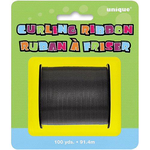 Curling Ribbon, Black, 100 yd, 1ct