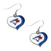 Toronto Blue Jays MLB Glitter Heart Sports Team Logo Earring Swirl Charm Set