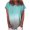 Mint Green, variant on Women's Plus Size Short Sleeve Gradient Color Tunic T-Shirt