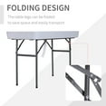thumbnail image 4 of Outsunny 4FT Portable Folding Fish Fillet Cleaning Table Camping Picnic Ice Party Desk with Sink, 4 of 10