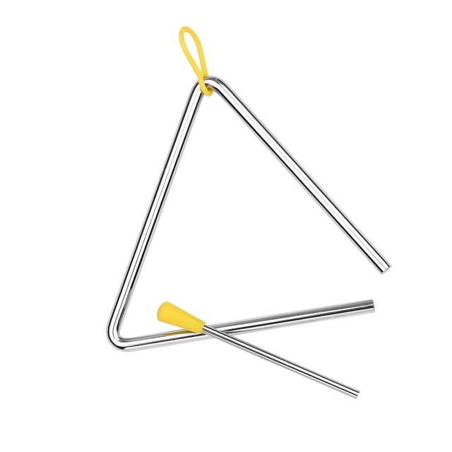 Steel Triangle Bell with Mallet Steel Percussion Instrument Learning Early Education Musical Hand Percussion with Metal Holder