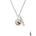 thumbnail image 2 of Delight Jewelry Silvertone Domed Music - Violin Silvertone Sisters Best Friends Forever Bar Charm Necklace, 23", 2 of 4