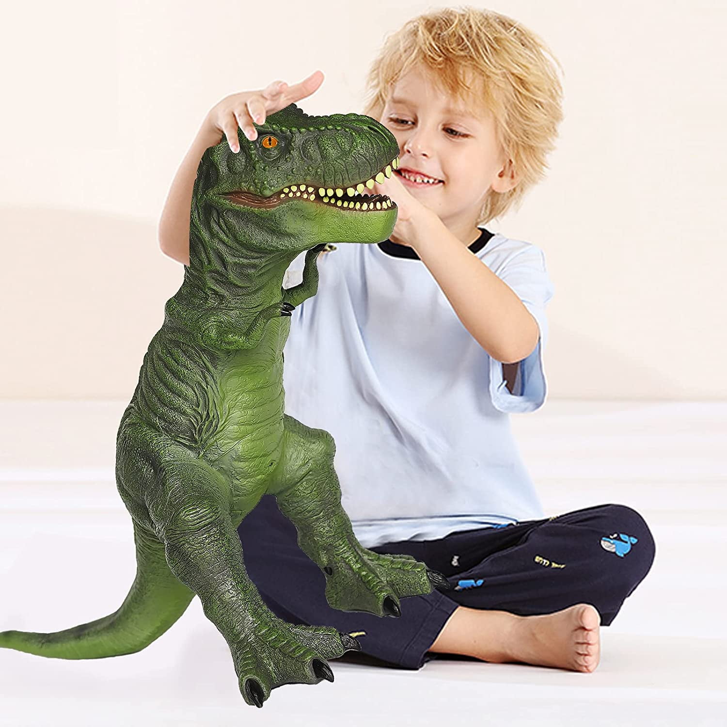 Gzsbaby Realistic 28" Dinosaur Toys for Boys Kids Action Figures, Green