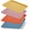 Yellow, Pink, Orange, Blue, variant on KOLAKO Plastic Serving Trays Stackable,Fast Food Trays Multi-Color for Party, Rectangular Table Plate for Cafeteria Restaurant Cafe, 4 pack