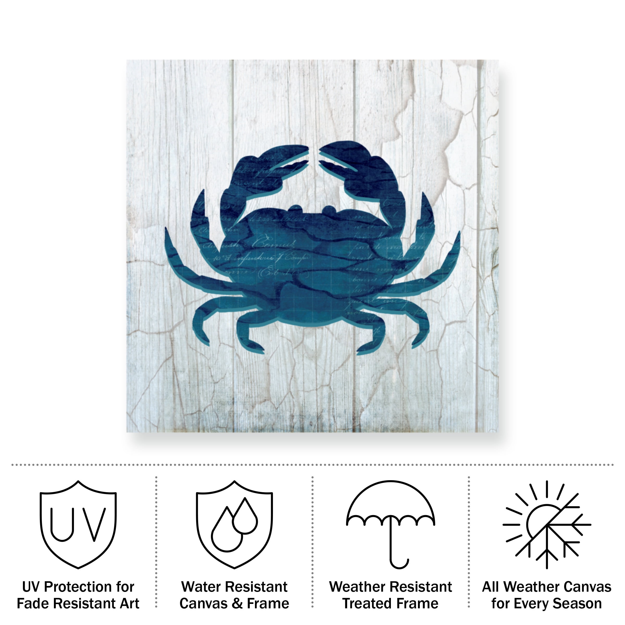 Lightboxjournal 'Gypsy Sea Blue Crab' Outdoor Canvas 18x18