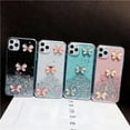thumbnail image 3 of Fashion Shiny Exquisite Butterfly TPU Phone case for iPhone 14 13 12 11 8 7 6 S X XS XR Plus Pro Max Mini Protective Cover Thin Light Clear Glittering Sequins Bumper(Green,XR), 3 of 8