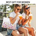 thumbnail image 5 of Large Capacity Tote Bag,Pioneer Flower Floral Print Pattern Handbag Fashion Luxury Tote Bag,15.7"x13"x 5.1" Inches,Laptop Compatible, 5 of 6