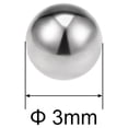 thumbnail image 2 of Uxcell Billes de Roulement Métriques 316L Acier Inoxydable G100 Boules de Précision 3mm, 2 of 3