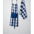 thumbnail image 2 of CC Home Furnishings Buffalo Check Cotton Kitchen Dish Towels - 30" - Nautical Blue and White - Set, 2 of 7