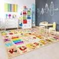 thumbnail image 4 of TWINNIS Kids Play Rug Animal Carpet ABC Educational Rug Mat Kids Area Rug for Playroom,Bedroom,Nursery Room,5'X7',Tan, 4 of 7