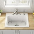thumbnail image 4 of American Standard Quince Drop-in Cast Iron 25 in. 4-Hole Single Bowl Kitchen Sink in Brilliant White, 4 of 5