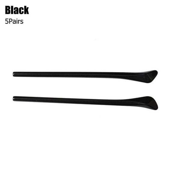 5Pairs Eyeglass Accessories Prevent Allergies Anti Slip Soft Silicone Ear Hooks Glasses Holder Glasses Thin Leg Sleeve BLACK 5 PAIRS