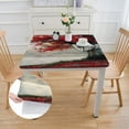 thumbnail image 2 of JRXY Autumn Leaves Square Fitted Tablecloth 100% Polyester Fiber Dining Table Protector 40*40, 2 of 8