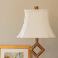 thumbnail image 3 of Table Lamp Inverted Corner Oval Softback Lampshade with Washer Fitter, White Natural Fabric Lampshade for Table Lamps, 9" Top x 15" Bottom x 10" Height,LED Lamp, 3 of 7
