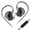 Black with Mic, variant on CCA CRA in Ear Monitors Headphones Ultra-Thin Diaphragm Dynamic Driver Super Bass Clear Sound Earbuds Wired IEM Earphones with Detachable Cable for Singer Musician DJ Stage Church