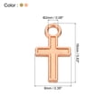 thumbnail image 2 of Cross Charm, 200 Pcs Cross Pendants Bulk Mini Cross Charm Pendants Alloy for Jewelry Making Earrings, Rose Gold/Cyan, 2 of 5