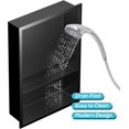 thumbnail image 6 of Stainless Steel Shower Niche 18" X 12", No Tile Needed Wall Niche Double Shelves, Recessed Shower Shelf for Bathroom Storage, Matte White, 6 of 8