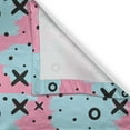 thumbnail image 4 of Ambesonne Pink Polka Dots Valance Pack of 2, X and O Motifs Spot, 54"X18", Pink Sky Blue, 4 of 5