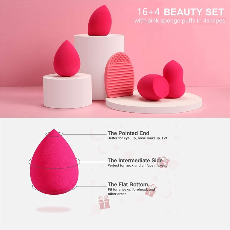 Sixteen-Piece Professional Makeup Brush Set With Sponges photo 5