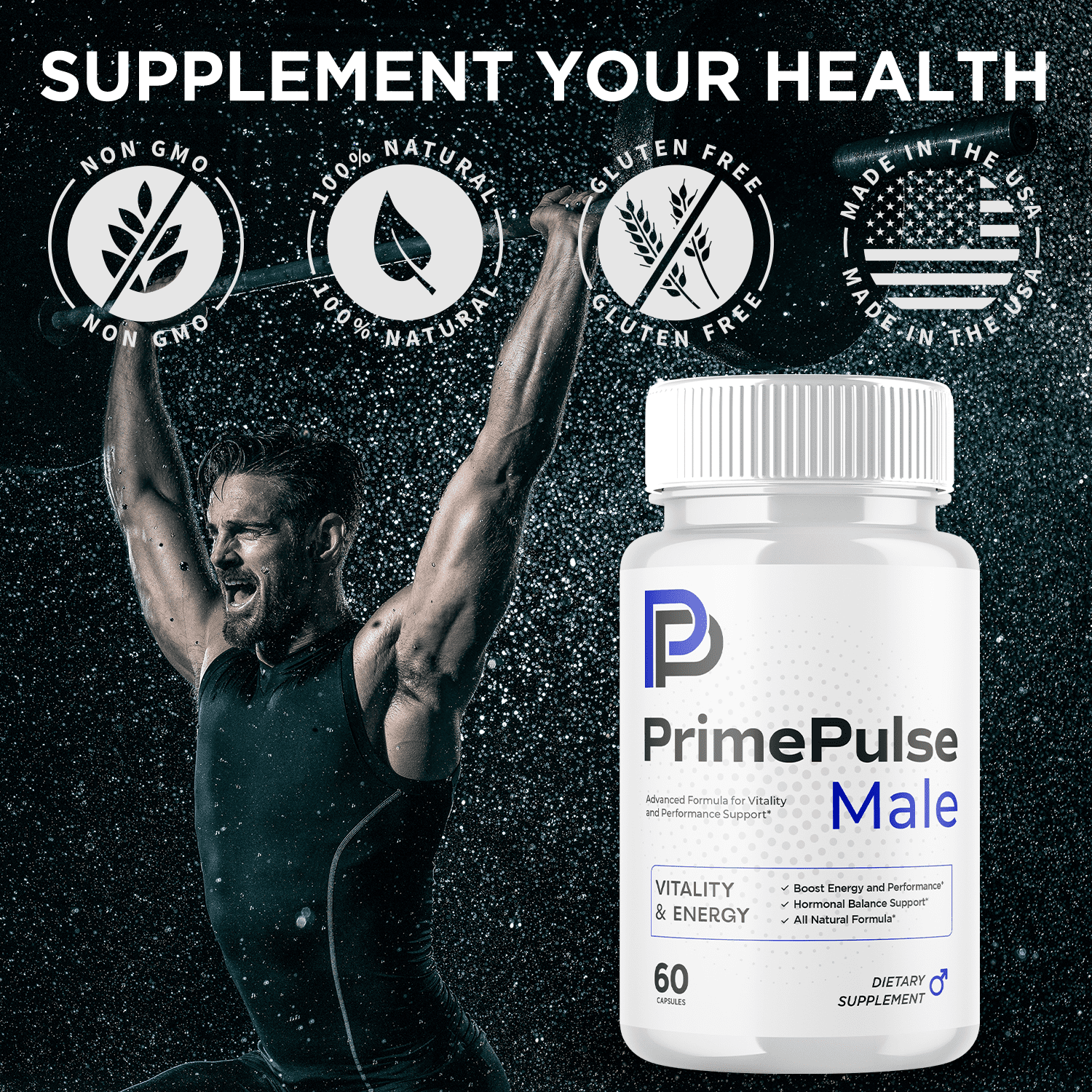 Prime Pulse Advanced Formula Pills All Natural Vitamin Supplement PrimePulse 300 Capsules
