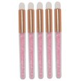 thumbnail image 2 of 5pcs Glitter Crystal Lip Brush Round Head Portable Fiber Wool Lash Brush for Makeup, 2 of 5