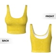 thumbnail image 5 of Kdxio Yellow Glitter Print Workout Crop Tank Top for Women Racerback Yoga Tank Tops Athletic Sports Shirts Exercise Undershirts, 5 of 9