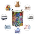 thumbnail image 6 of Laundry Basket Organizer Collapsible -Zebra Animal Impressionism Dirty Clothes Hamper for Bathroom Kids Girls Boys Laundry Hamper Small, 6 of 8