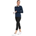 thumbnail image 6 of Cadmus Women's Quick Dry Long Sleeve Shirts Athletic Yoga Tops Casual Sun Protection Running Shirt with Thumb Hole,Navy,Medium, 6 of 6