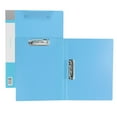 thumbnail image 1 of Unique Bargains Punchless Binder, 2 Pcs Plastic Double Strong Clip Clamp Binder without Rings Sheet File Folder Protector, Blue, 1 of 4