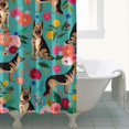 thumbnail image 2 of German Shepherd Dog and Flower Shower Curtain 72x84in ,Bathroom Decorative Shower Curtains Set with 12 Hooks,Modern Waterproof Washable Shower Curtain, 2 of 4