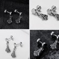 thumbnail image 2 of 1 par de pendientes elegantes de plata, pendientes elegantes para mujer, accesorio para la oreja para mujer, 2 of 6