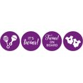 thumbnail image 2 of Darling Souvenir 190 Pcs Purple Baby Chocolate Favor Stickers - Mini Candy Wrappers & Labels for Baby Shower, Sprinkle Party Decor, 2 of 2
