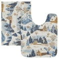thumbnail image 7 of Yayeee Bath Rugs for Bathroom Floor Set of 2 Non Slip Fluffy Soft Absorbent Mat, Snowy Winter, 7 of 7