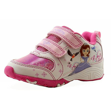 disney sofia the first toddler girls white/pink fashion light up sneakers shoes
