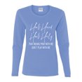 thumbnail image 2 of Half Hood Half Holy Pray With Me Womens Graphic Long Sleeve T-Shirt, Light Blue, Medium, 2 of 3