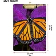 thumbnail image 3 of FMSHPON Butterfly Flower Clipboard Hardboard Wood Nursing Clip Board and Pull for Standard A4 Letter 13x9 inches, 3 of 7