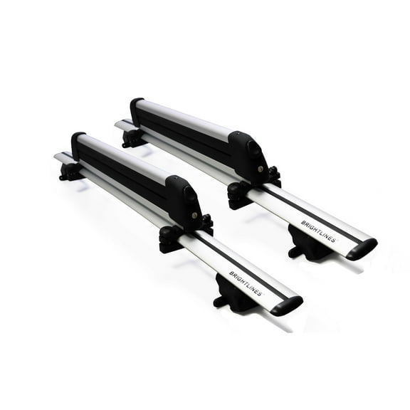 BrightLines Roof Rack Cross Bars Ski Rack Combo Compatible with Buick Enclave 2018-2024 (Up to 4 Skis or 2 Snowboards)