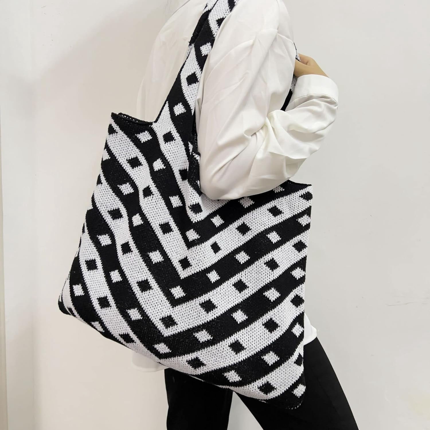 Kukuzhu Y2k Aesthetic Tote Bag Aesthetic Y2k Bag Crochet Tote Bag Aesthetic Tote Bags Aesthetic Y2k Purse