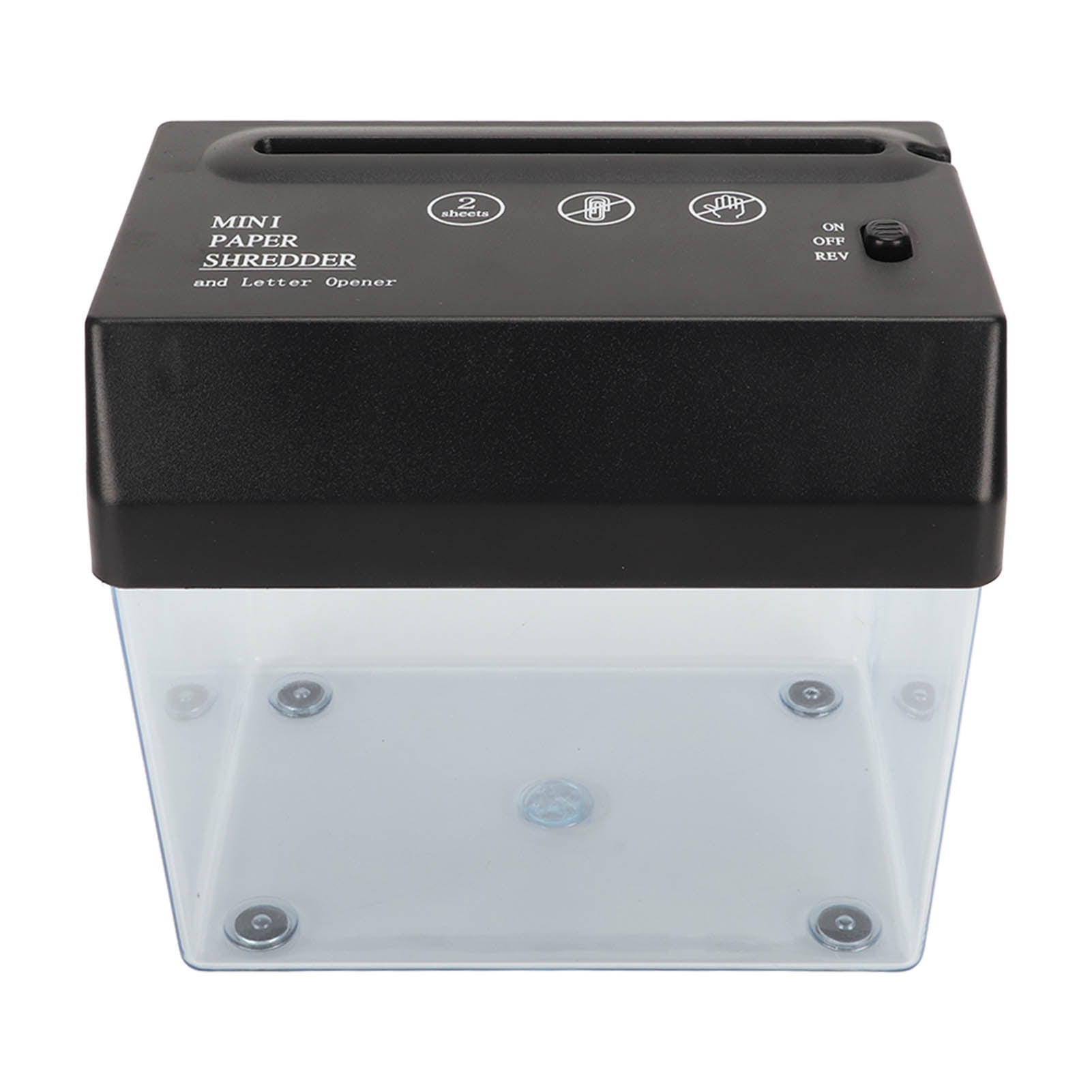 Paper Shredder, Multipurpose Efficient Electric Paper Shredder Envelope Opening USB Power Supply ABS With Waste Paper Basket For Office