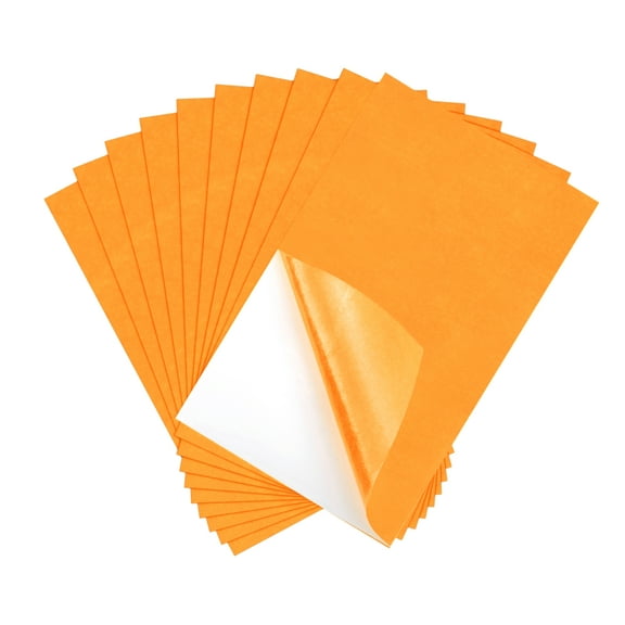 Uxcell Adhesive Felt Fabric Felt Sheets 30x20cm Peel and Stick Orange yellow for DIY 10 Pcs