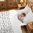 thumbnail image 5 of meiyoeat Minimal Fish Sketch 7 Pieces Full Size Bedding Sets For Kids,Wild Pike Full Size Bed in a Bag For Boys,Reversible, 5 of 7