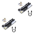 thumbnail image 2 of Methold Adaptador PCI-E 1X a 16X USB 3,0 convertidor PCI-Express de velocidad rápida 6 pines 4 pines puerto de alimentación dispositivo de Negro 2piezas, 2 of 6