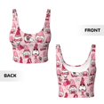 thumbnail image 6 of Goofa Garden Gnomes Printed Sports Bras for Women, High Impact Running Bra Workout Crop Tank Tops Longline Sports Bra Push up-X-Large, 6 of 9