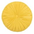 thumbnail image 2 of SAFAVIEH Clary 18" x 18" Solid Round Tufted Floor Pillow, Mustard, 2 of 4