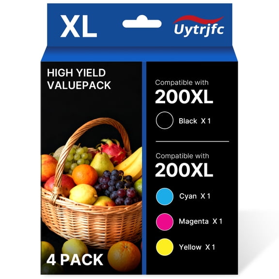 200XL Ink Cartridges to use with XP-410 WF-2540 WF-2530 XP-310 XP-400 Printer ,4 Pack