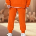 thumbnail image 3 of XinLfly Toddler and Boys Joggers Sweatpants Kids Pull-On Active Athletic Pants with Drawstring Pocket Elastic Trousers,Orange,5Y, 3 of 8