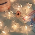 thumbnail image 3 of PATLOLLAV Christmas Butterfly String Lights,59 Inch 10 LED Vintage Style Copper Wire Butterfly Fairy Lights Battery Operated for Garden Wedding Party Holiday Christmas Tree Decoration, 3 of 5